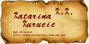 Katarina Kurucić vizit kartica